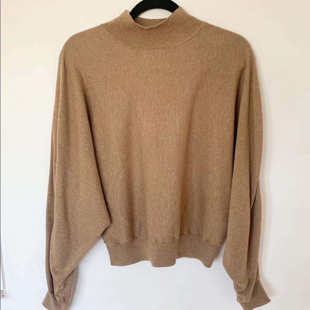 H&M Tan Mockneck Sweater